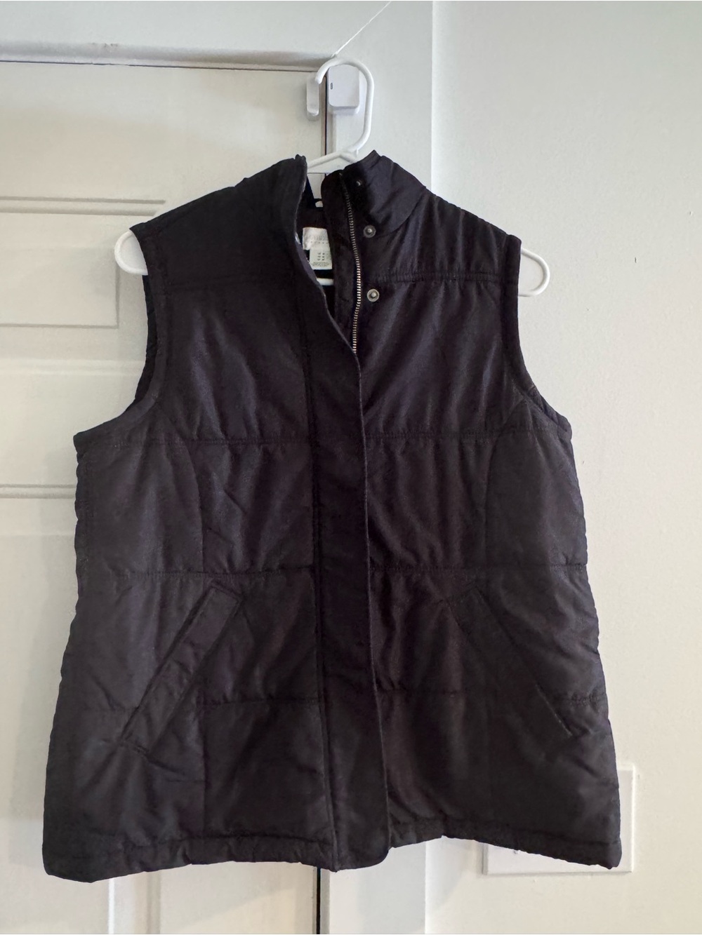 Motherhood Black Quilted Puffer Vest maternity